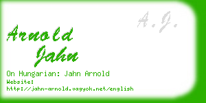 arnold jahn business card